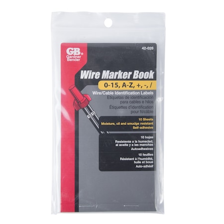GB Wire Marker, 3-1/4 In L, 0.04 In W, Metal/Plastic